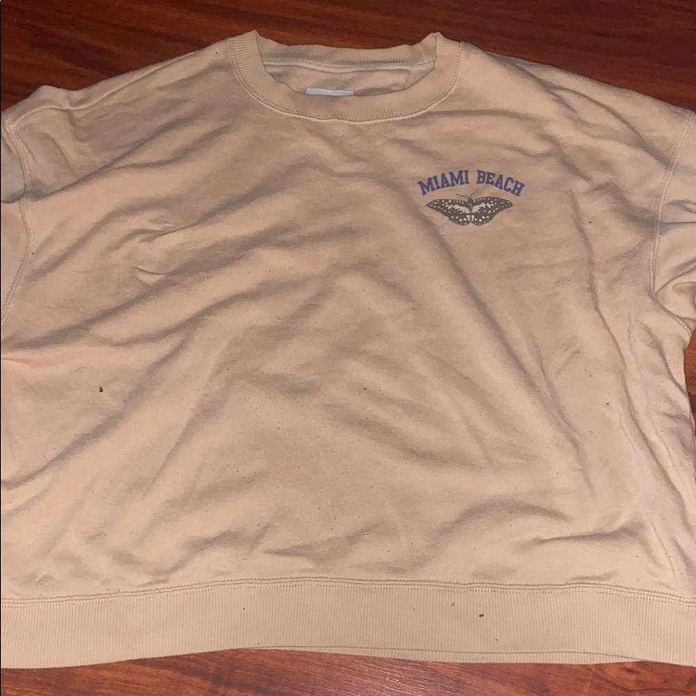 Tan Miami Beach Sweatshirt